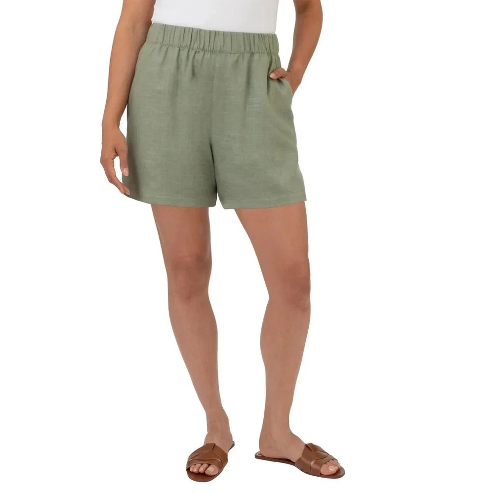BLANKNYC Women's Linen Blend Short, Green, Size: Medium, New